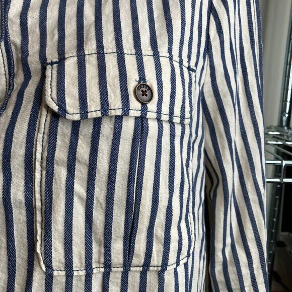 Paige Women's Striped Cotton Button-Up Top Size S Western Career Work Shirt‎ - Picture 8 of 13